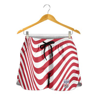 Soccer 2026 USA Shorts for Women Wave Flag Stylized
