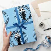 Soccer And Beer That Is Why I Am Here Wrapping Paper Roll Funny Football Drinking Team