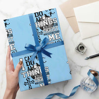 Soccer Christian Gift Wrapping Paper Roll I Can Do All Things Through Christ