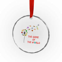 Soccer Dandelion Flower Crystal Glass Ornament The Game Of The World