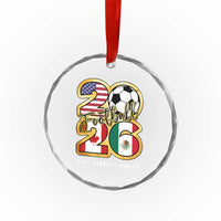 Soccer Football Lover Crystal Glass Ornament USA Canada Mexico Pride 2026