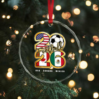 Soccer Football Lover Crystal Glass Ornament USA Canada Mexico Pride 2026