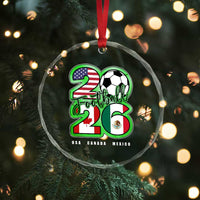 Soccer Football Lover Crystal Glass Ornament USA Canada Mexico Pride 26