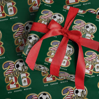 Soccer Football Lover Wrapping Paper Roll USA Canada Mexico Pride 2026