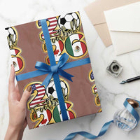 Soccer Football Lover Wrapping Paper Roll USA Canada Mexico Pride 2026