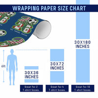 Soccer Football Lover Wrapping Paper Roll USA Canada Mexico Pride 26