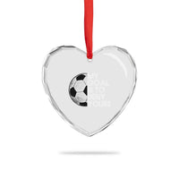 Soccer Goalie Heart Crystal Glass Ornament My Goal Is To Deny Yours Distressed Goalkeeper