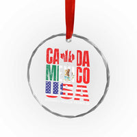 Soccer Lover Crystal Glass Ornament Canada Mexico USA Pride Football Futbol 2026