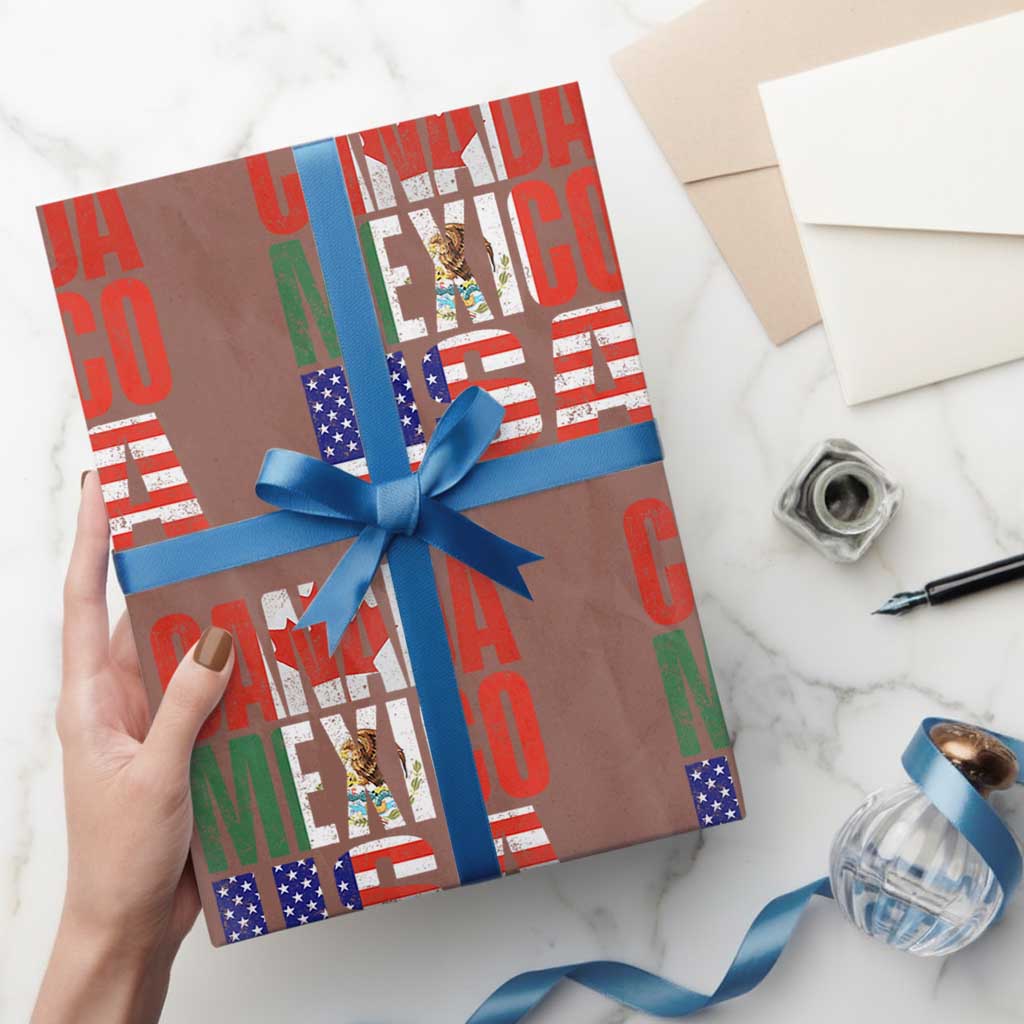 Soccer Lover Wrapping Paper Roll Canada Mexico USA Pride Football Futbol 2026