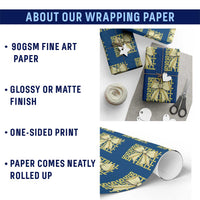 Softball Bow Wrapping Paper Roll Sister Sport Lovers Girls Team