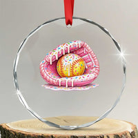 Softball Drip Crystal Glass Ornament Ice Cream Sprinkles Softball Glove Girls Kid
