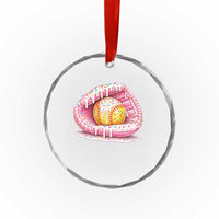 Softball Drip Crystal Glass Ornament Ice Cream Sprinkles Softball Glove Girls Kid