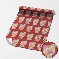 Softball Drip Wrapping Paper Roll Cute Softball Girls Ice Cream Drip Game Day