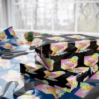 Softball Drip Wrapping Paper Roll Cute Softball Girls Ice Cream Drip Game Day