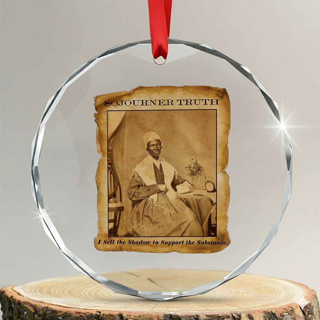 Sojourner Truth Crystal Glass Ornament Black Women Quote