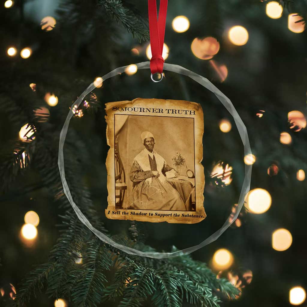 Sojourner Truth Crystal Glass Ornament Black Women Quote