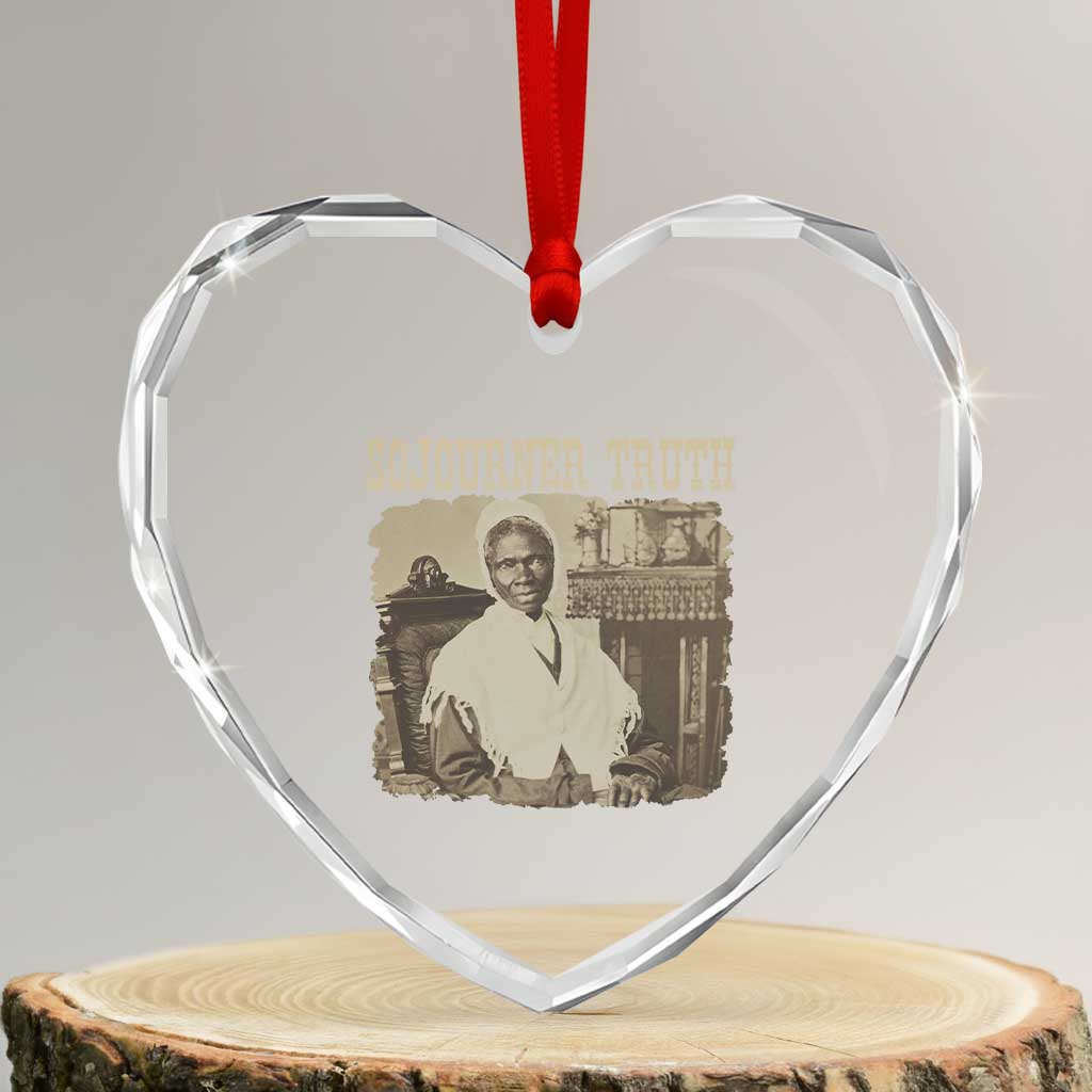 Sojourner Truth Heart Crystal Glass Ornament African American Historical Hero