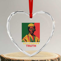 Sojourner Truth Heart Crystal Glass Ornament Black History Month