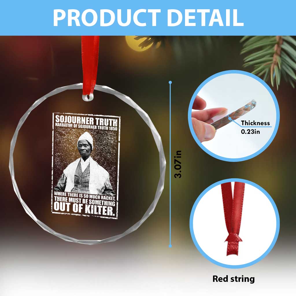 Sojourner Truth Quote Crystal Glass Ornament Black History Month