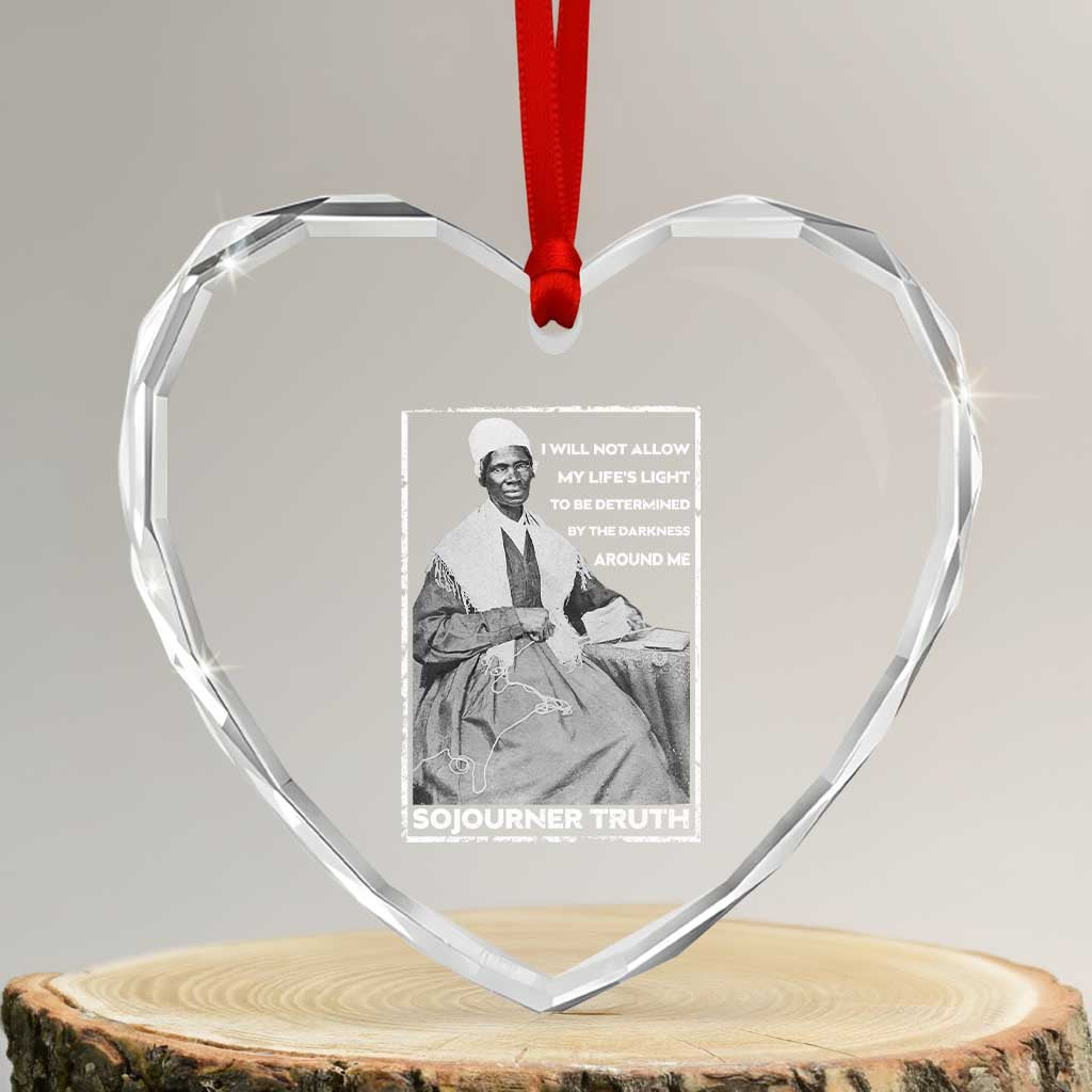 Sojourner Truth Quote Heart Crystal Glass Ornament Black History Month Strong Woman