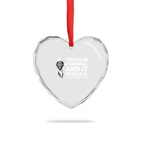 Sojourner Truth Quote Heart Crystal Glass Ornament Truth is Powerful and It Prevails