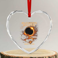 Solar Eclipse 2026 Heart Crystal Glass Ornament Hello Darkness 12 August 2026 Totality Gift