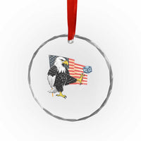Solidarity With Minneapolis Crystal Glass Ornament American Eagle No Ice Please Support
