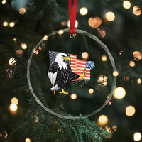 Solidarity With Minneapolis Crystal Glass Ornament American Eagle No Ice Please Support