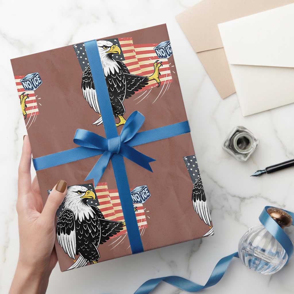 Solidarity With Minneapolis Wrapping Paper Roll American Eagle No Ice Please Support