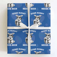 Some Bunny Needs Beer Funny Easter Drinking Humor Wrapping Paper Roll Cool Rabbit with Sunglasses Graphic Gift