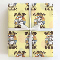 Some Bunny Needs Beer Funny Easter Drinking Humor Wrapping Paper Roll Retro Rabbit Beer Lover Gift