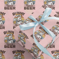 Some Bunny Needs Beer Funny Easter Drinking Humor Wrapping Paper Roll Retro Rabbit Beer Lover Gift