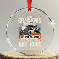Some Grandpas Play Bingo Real Grandpas Drive Hotrods Crystal Glass Ornament 1932 American Classic Hotrod