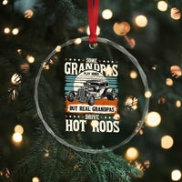 Some Grandpas Play Bingo Real Grandpas Drive Hotrods Crystal Glass Ornament 1932 American Classic Hotrod