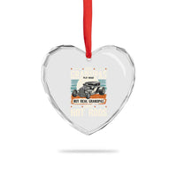 Some Grandpas Play Bingo Real Grandpas Drive Hotrods Heart Crystal Glass Ornament 1932 American Classic Hotrod