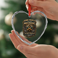 Some People Call Me Mechanic Important Call Me Dad Heart Crystal Glass Ornament Fathers Day Gift