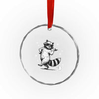 Sometimes I Just Be Fartin Crystal Glass Ornament Funny Raccoon Meme - Wonder Print Shop
