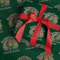 Sometimes I Just Be Fartin Frog Wrapping Paper Roll Funny Silly Unhinged Meme Vintage - Wonder Print Shop