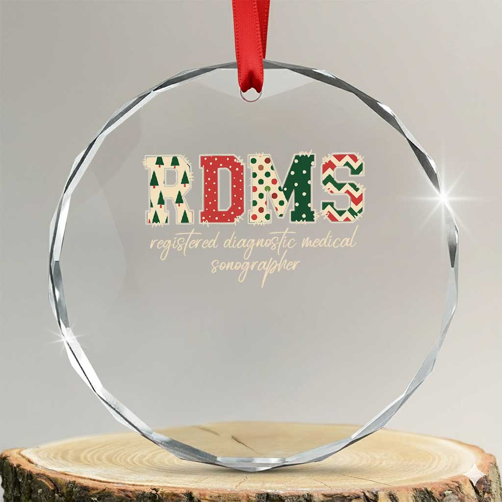 Sonographer Christmas Crystal Glass Ornament RDMS Ultrasound Tech Technologist Gift - Wonder Print Shop