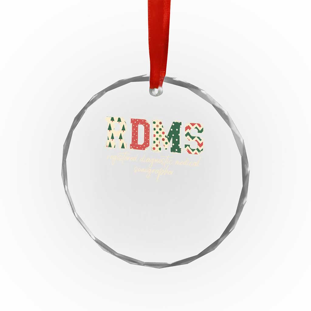 Sonographer Christmas Crystal Glass Ornament RDMS Ultrasound Tech Technologist Gift - Wonder Print Shop