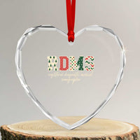 Sonographer Christmas Heart Crystal Glass Ornament RDMS Ultrasound Tech Technologist Gift - Wonder Print Shop