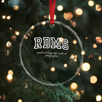 Sonographer Crystal Glass Ornament RDMS Ultrasound Tech Technologist Gift - Wonder Print Shop