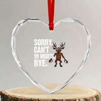 Sorry Cant 99 Nights Bye In The Forest Heart Crystal Glass Ornament Funny Gamer Gift - Wonder Print Shop