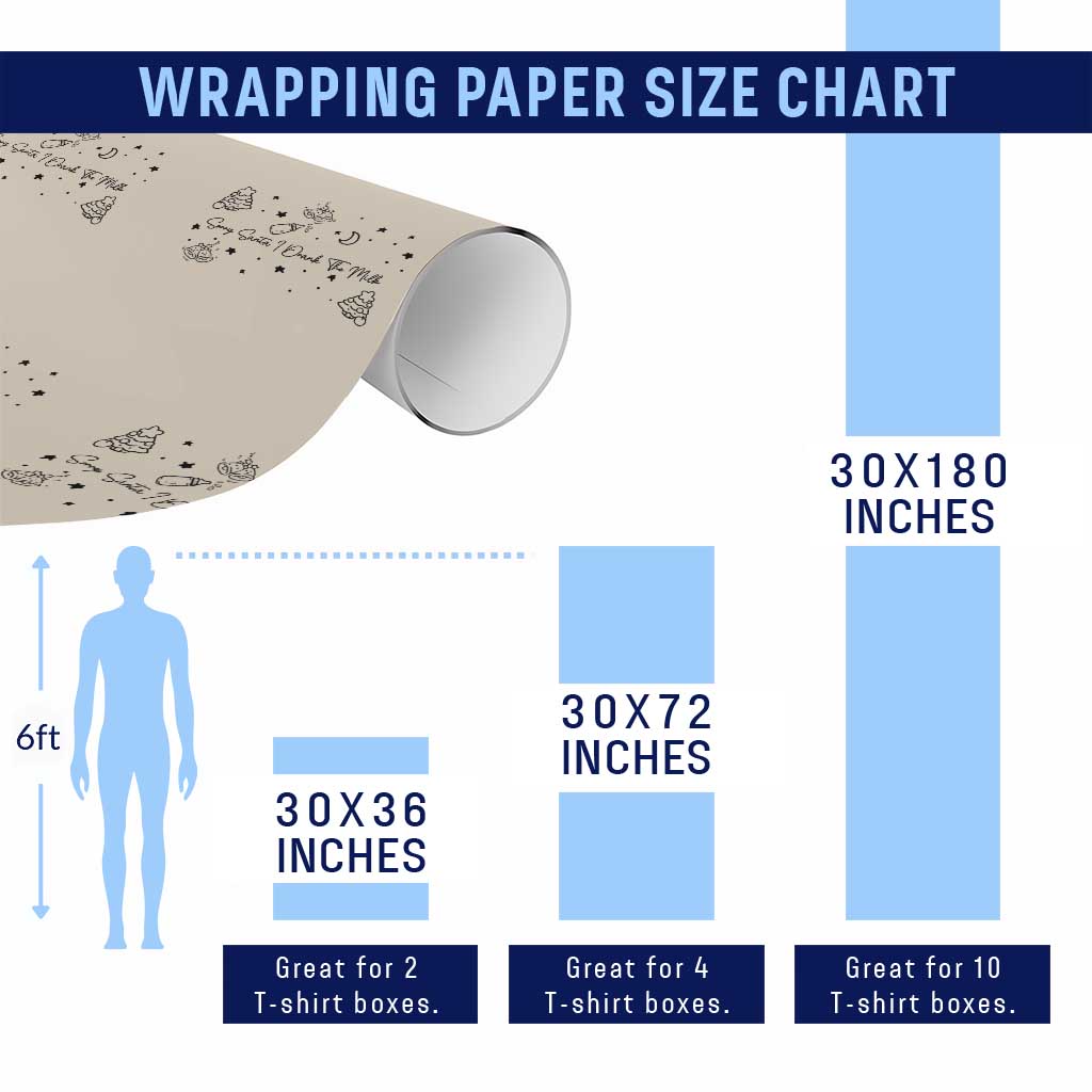 Sorry Santa I Drank The Milk Wrapping Paper Roll Newborn Baby First Xmas - Wonder Print Shop