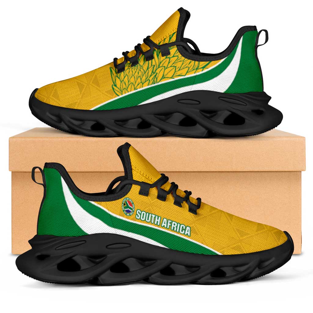 South Africa 2026 Football Clunky Sneakers Bafana Bafana Kente Curve Stylized - Wonder Print Shop