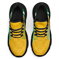 South Africa 2026 Football Clunky Sneakers Bafana Bafana Kente Curve Stylized - Wonder Print Shop