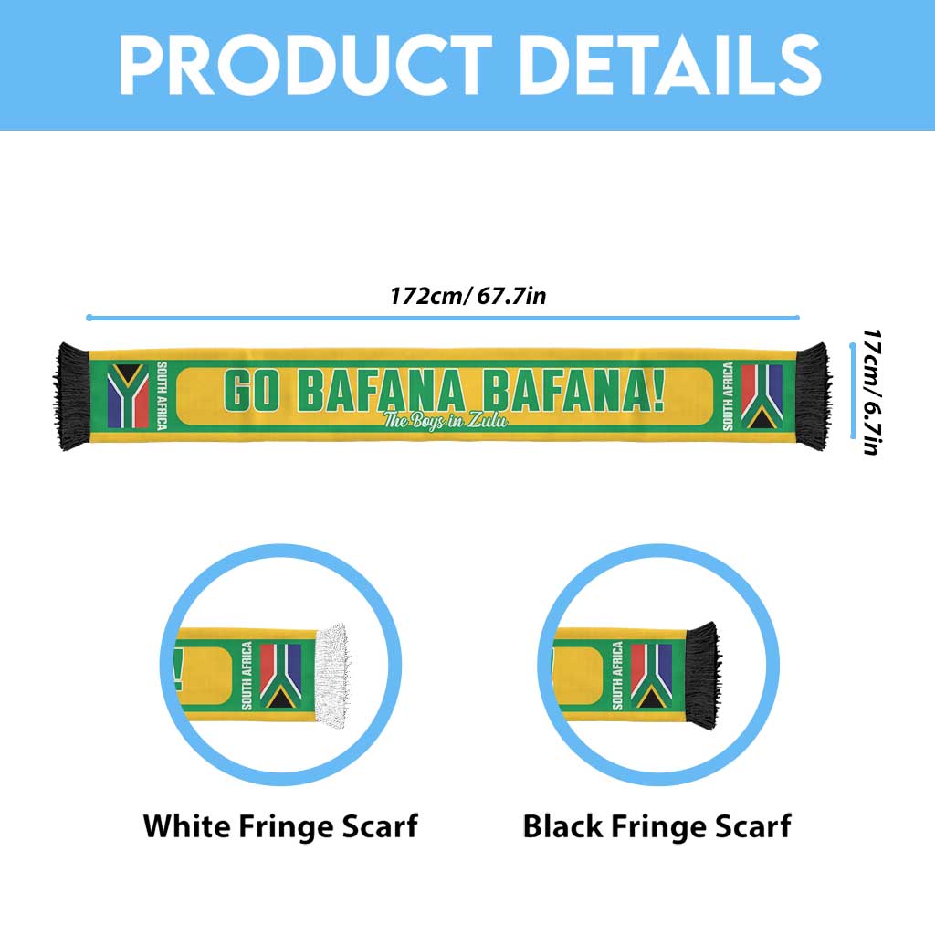 South Africa 2026 Soccer Personalized Soccer Scarf Go Bafana Bafana