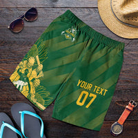 South Africa Cricket Champion Custom Shorts for Men Proteas Rock The World - Wonder Print Shop