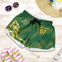 South Africa Cricket Champion Custom Shorts for Women Proteas Rock The World - Wonder Print Shop