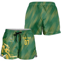 South Africa Cricket Champion Custom Shorts for Women Proteas Rock The World - Wonder Print Shop